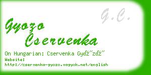 gyozo cservenka business card